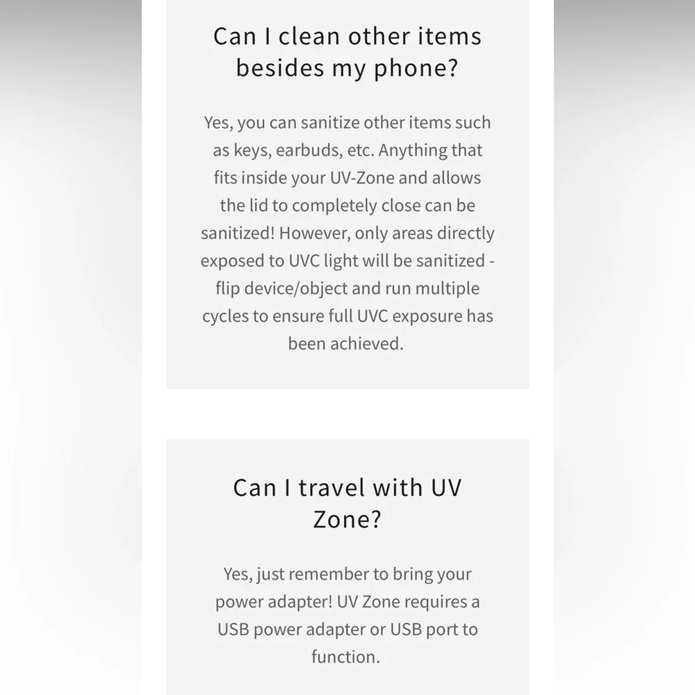 Sharper image UV Sanitizer NWT